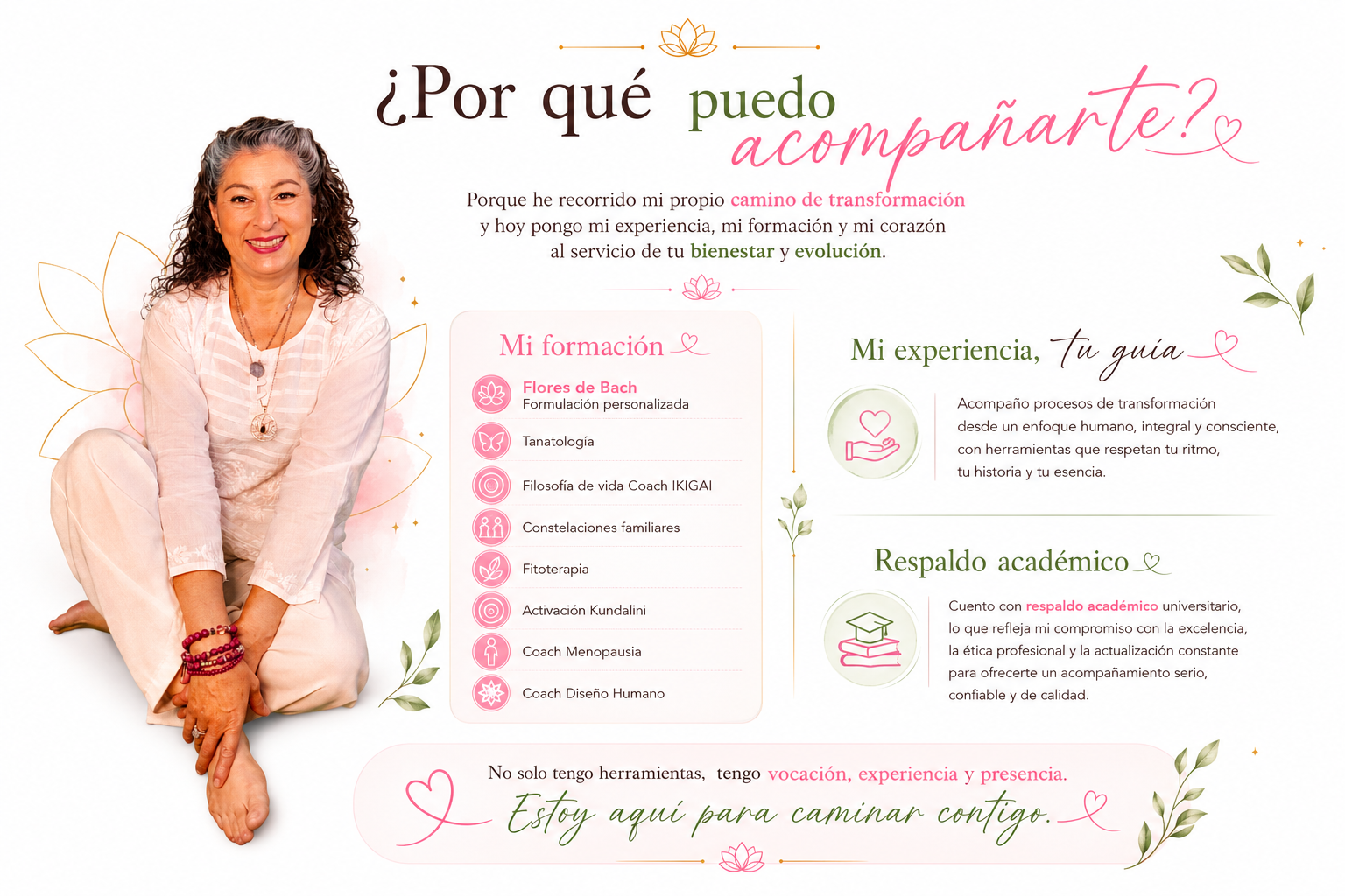 Mariel Rojas, fundadora de MAY-RAH-KEY, compartiendo su experiencia, formación y acompañamiento integral para procesos de transformación consciente y bienestar emocional.